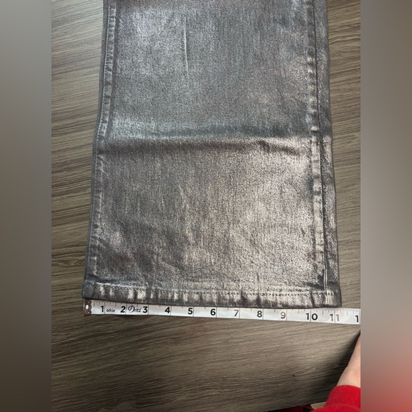 Wild Fable Gray High Rise Wide Leg Metallic Jeans Size 6 NWT - Picture 3 of 9